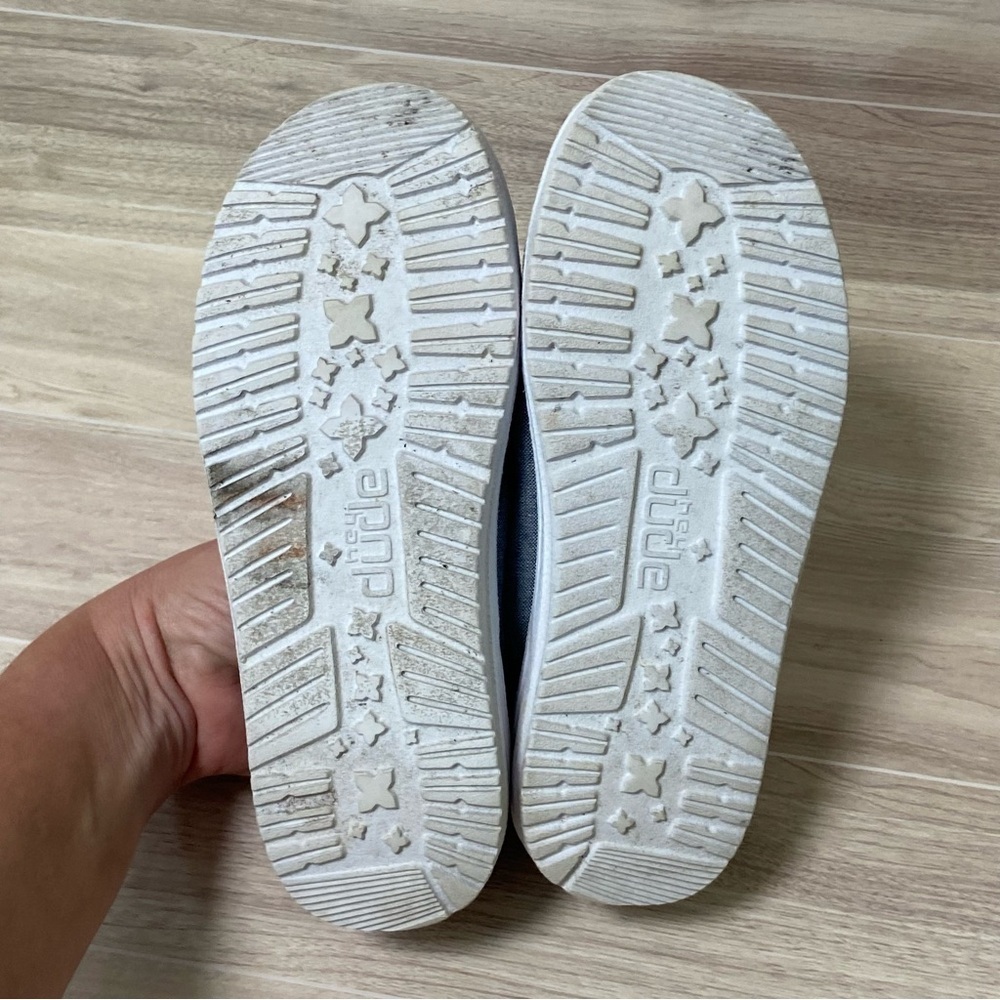 HEY DUDE / Girls Wendy Chambray Braid Indigo Shoes Size K13 - Picture 7 of 8